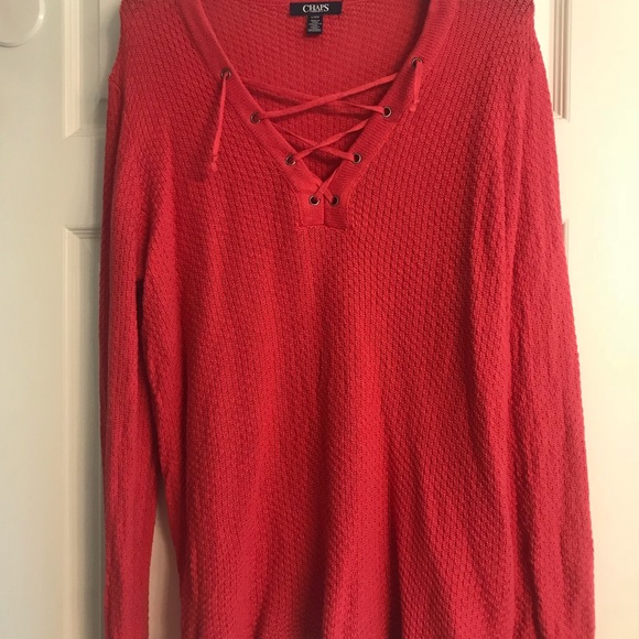 Long sleeve blouse with tie accent at neck - Picture 3 of 3